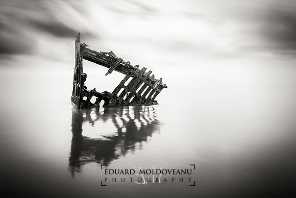 Adrift at sea (B&W)