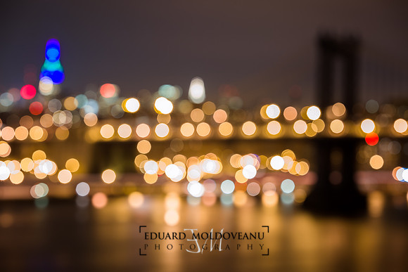 Empire State Building lit up for Seattle Seahawks bokeh