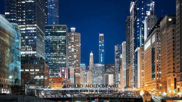 Chicago at night