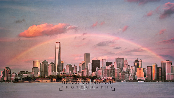Downtown at dusk - vintage