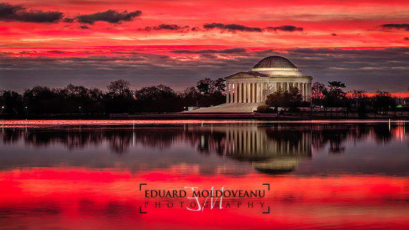 Dawn over Jefferson Memorial